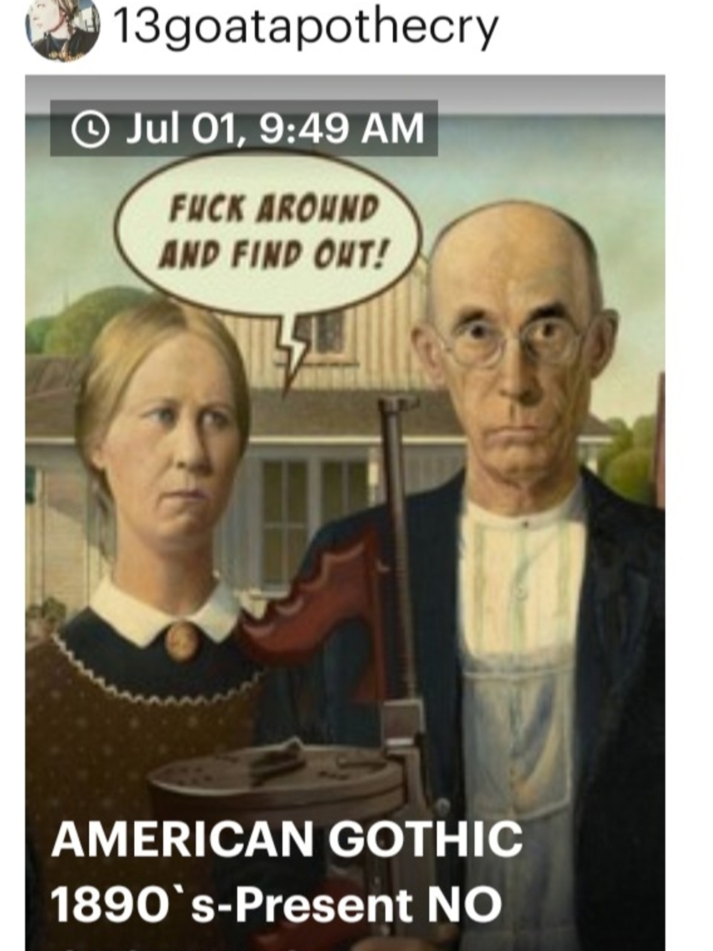 AMERICAN GOTHIC 🖤🐐 SHARE SHOW